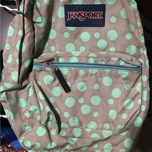 Jansport Mint Polka Dot Taupe Backpack